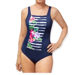 NWT Amoena Maritime Meadow Full Bodice Swimsuit size 8